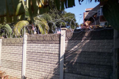 razor wire and electric fence